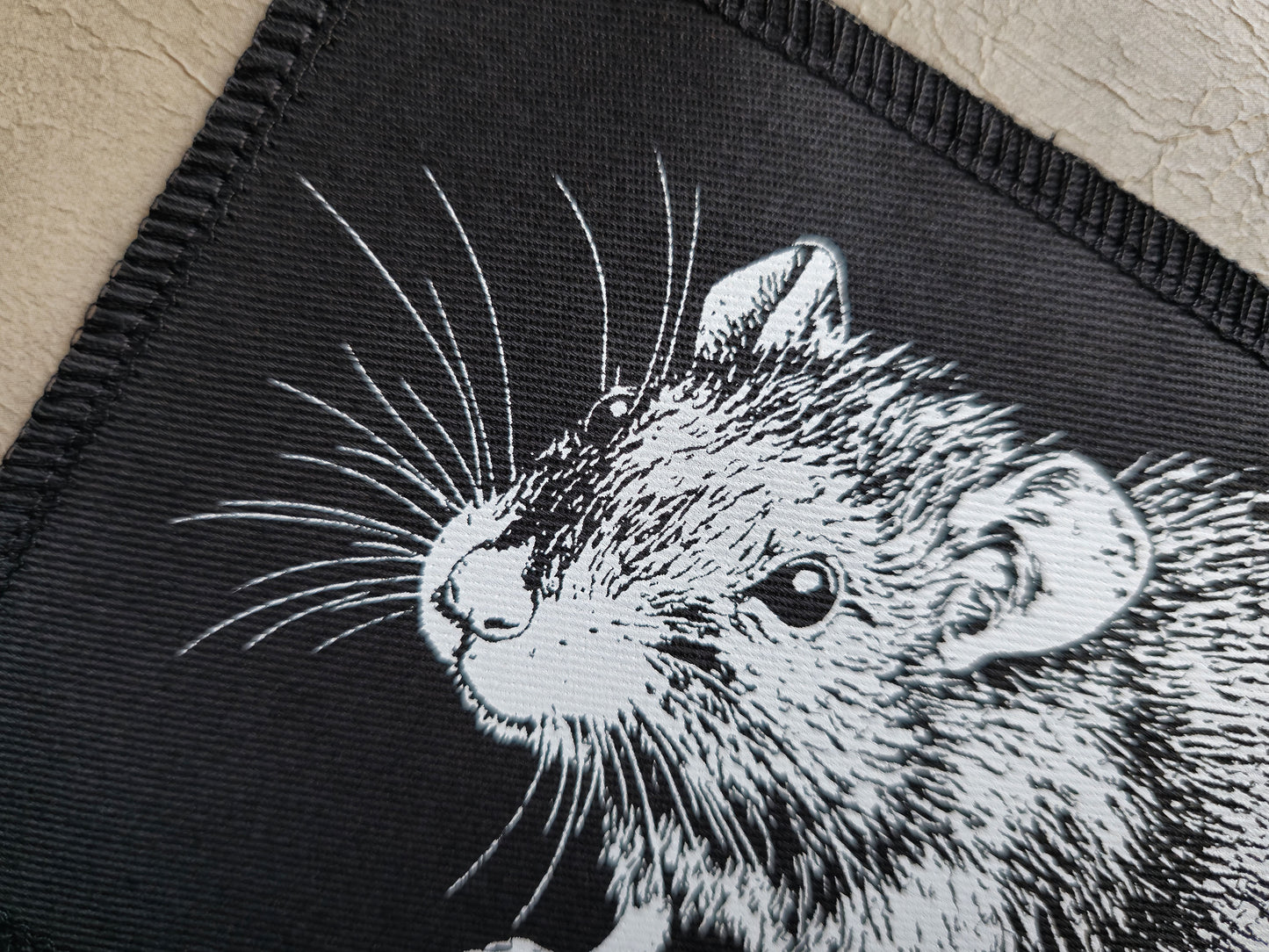 Rat Patch | Handmade Screen Printed Patch | Sew on Patch