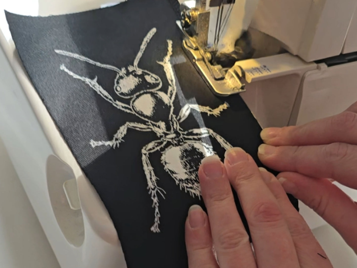 Ant Patch | Handmade Screen Printed Patch | Sew on Patch