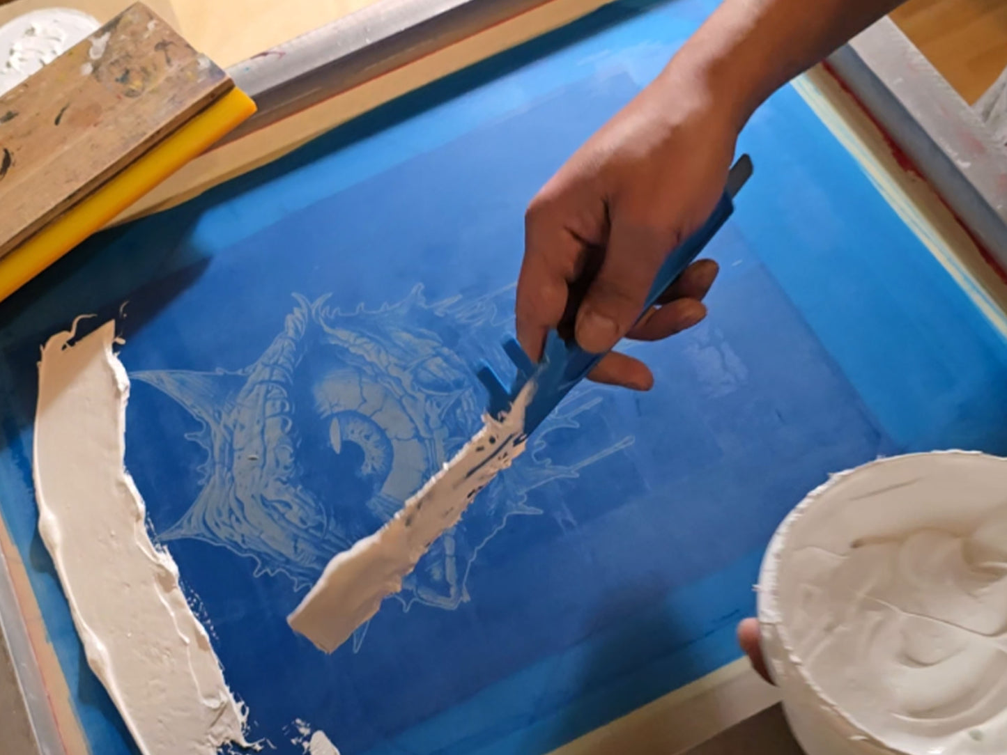 Eye See You Patch Dress | Handmade Screen Printed Dress | Zero waste Patchwork Dress