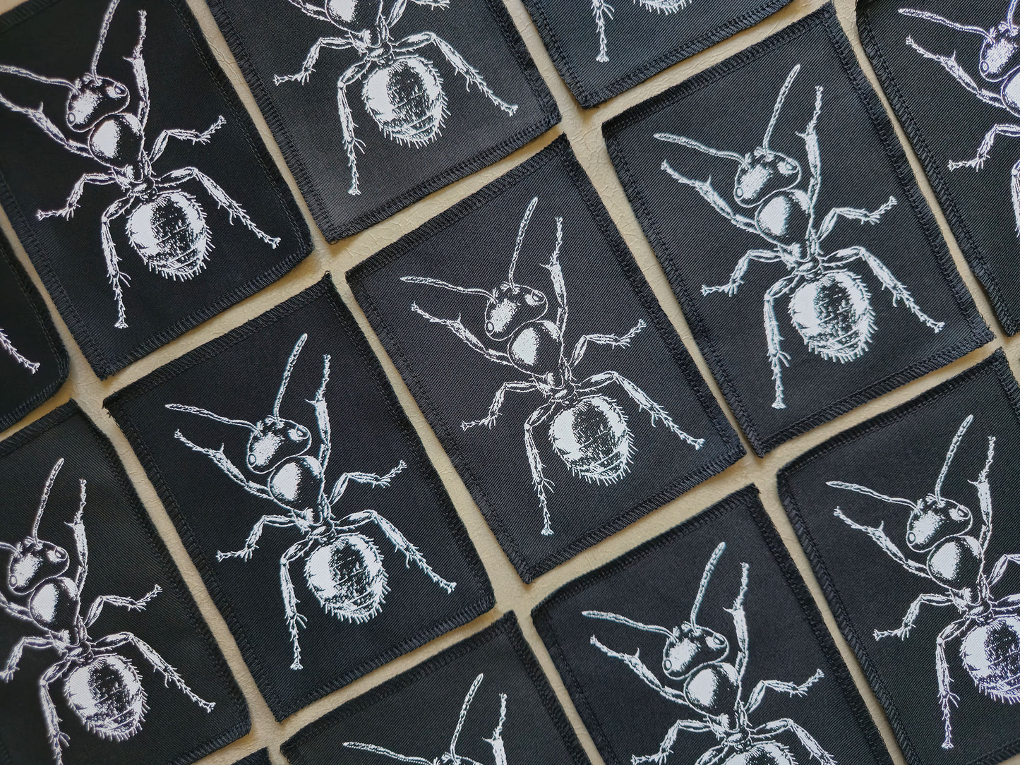 Ant Patch | Handmade Screen Printed Patch | Sew on Patch