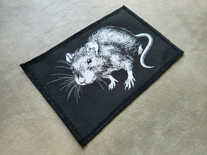 Rat Patch | Handmade Screen Printed Patch | Sew on Patch