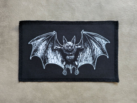 Bat Patch | Handmade Screen Printed Patch | Sew on Patch