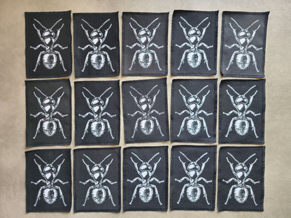 Ant Patch | Handmade Screen Printed Patch | Sew on Patch