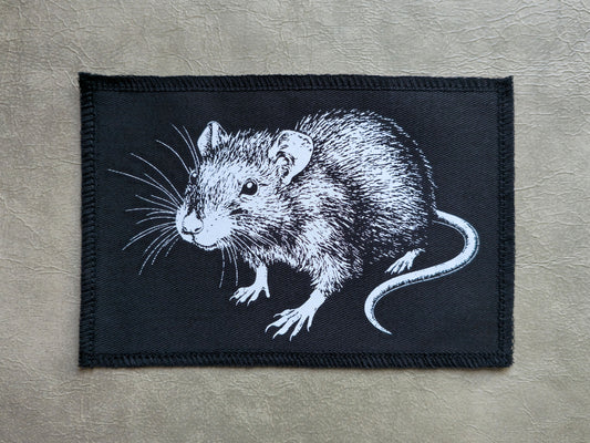 Rat Patch | Handmade Screen Printed Patch | Sew on Patch
