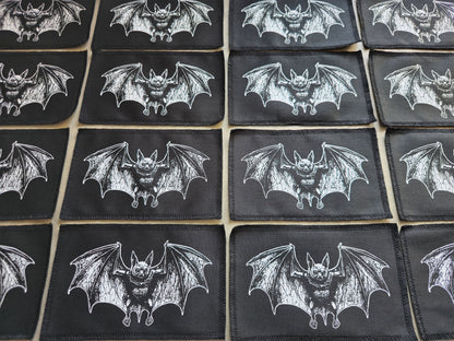 Bat Patch | Handmade Screen Printed Patch | Sew on Patch