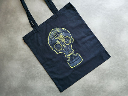 Gasmask Tote Bag | Screen Printed Rat Tote | Cotton Tote Bag