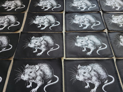 Rat Patch | Handmade Screen Printed Patch | Sew on Patch