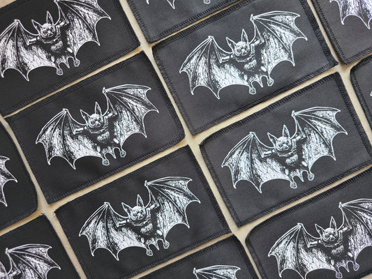 Bat Patch | Handmade Screen Printed Patch | Sew on Patch