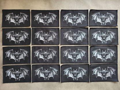 Bat Patch | Handmade Screen Printed Patch | Sew on Patch
