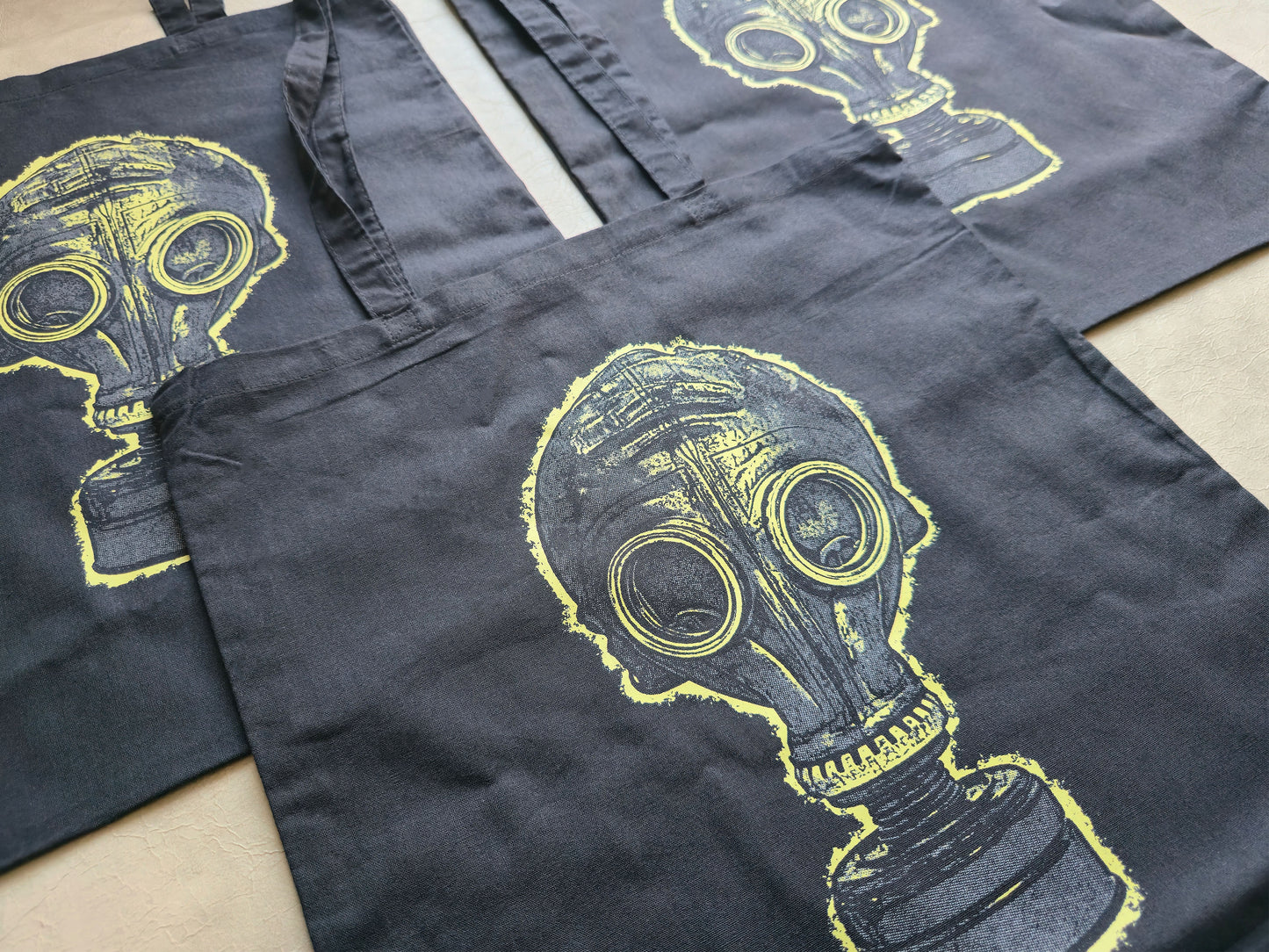 Gasmask Tote Bag | Screen Printed Rat Tote | Cotton Tote Bag