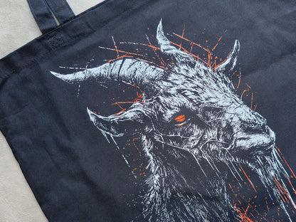 Goat Tote Bag | Screen Printed Rat Tote | Cotton Tote Bag