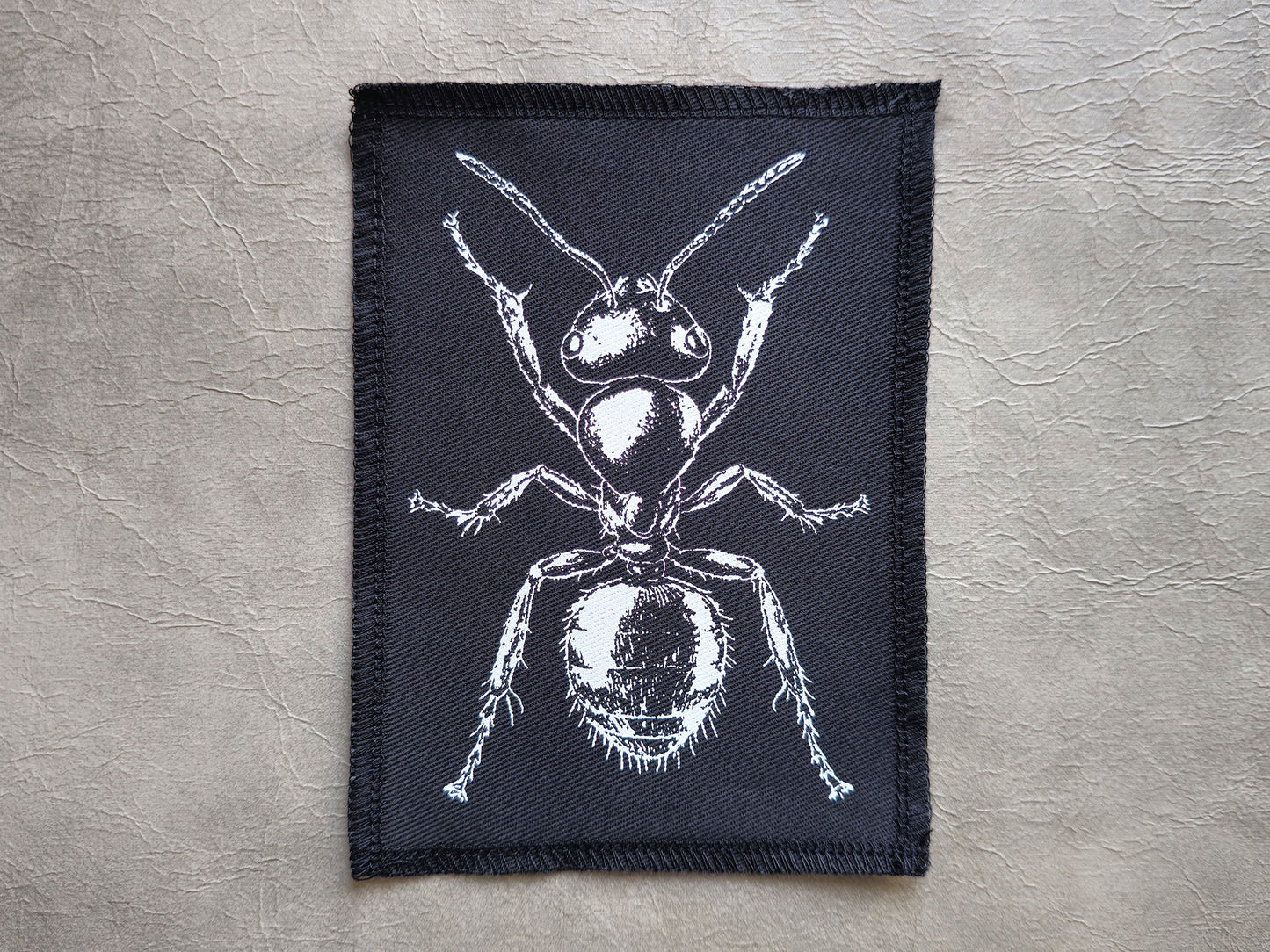 Ant Patch | Handmade Screen Printed Patch | Sew on Patch