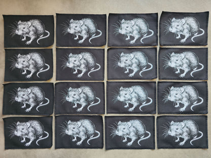 Rat Patch | Handmade Screen Printed Patch | Sew on Patch