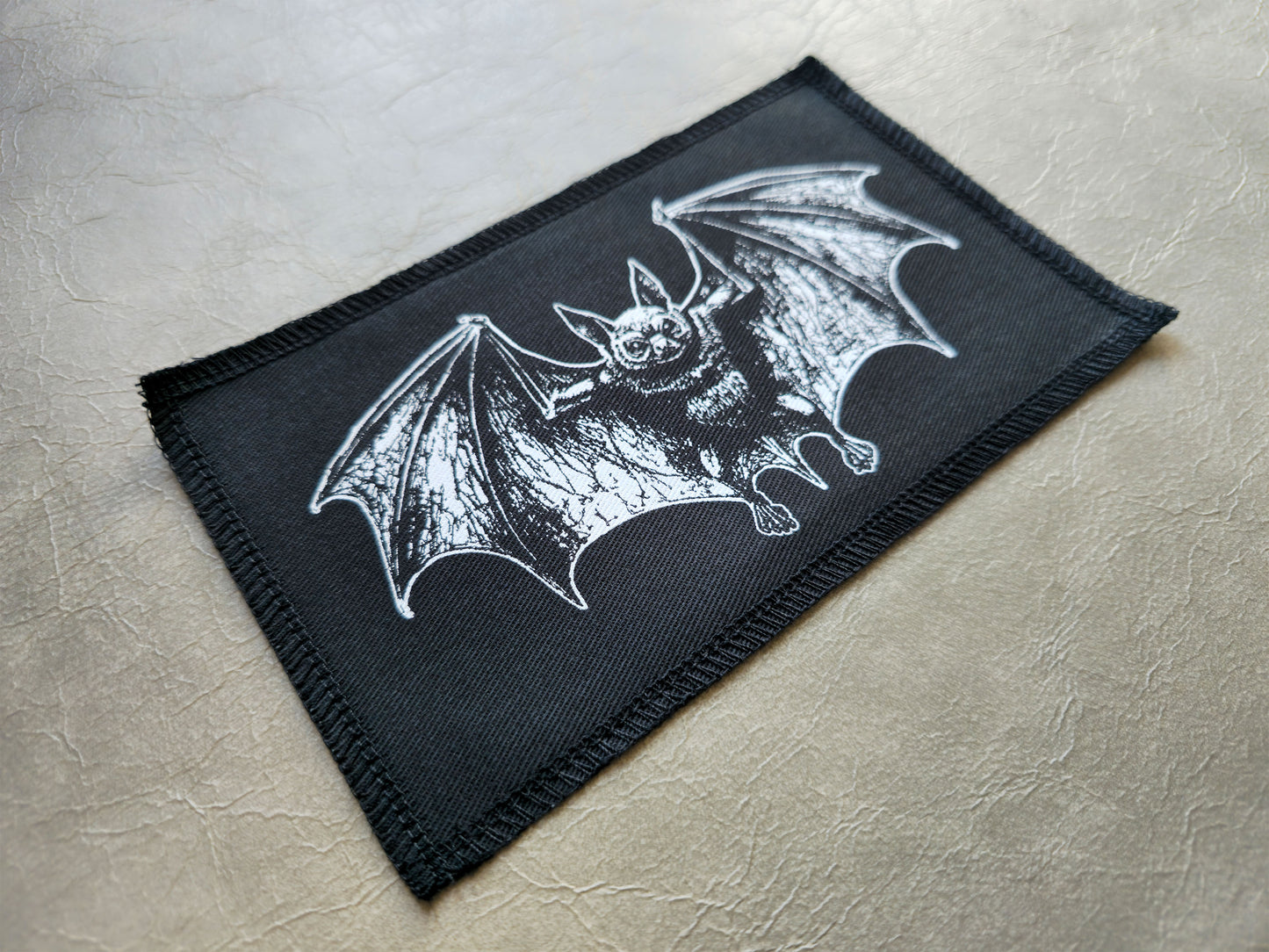 Bat Patch | Handmade Screen Printed Patch | Sew on Patch