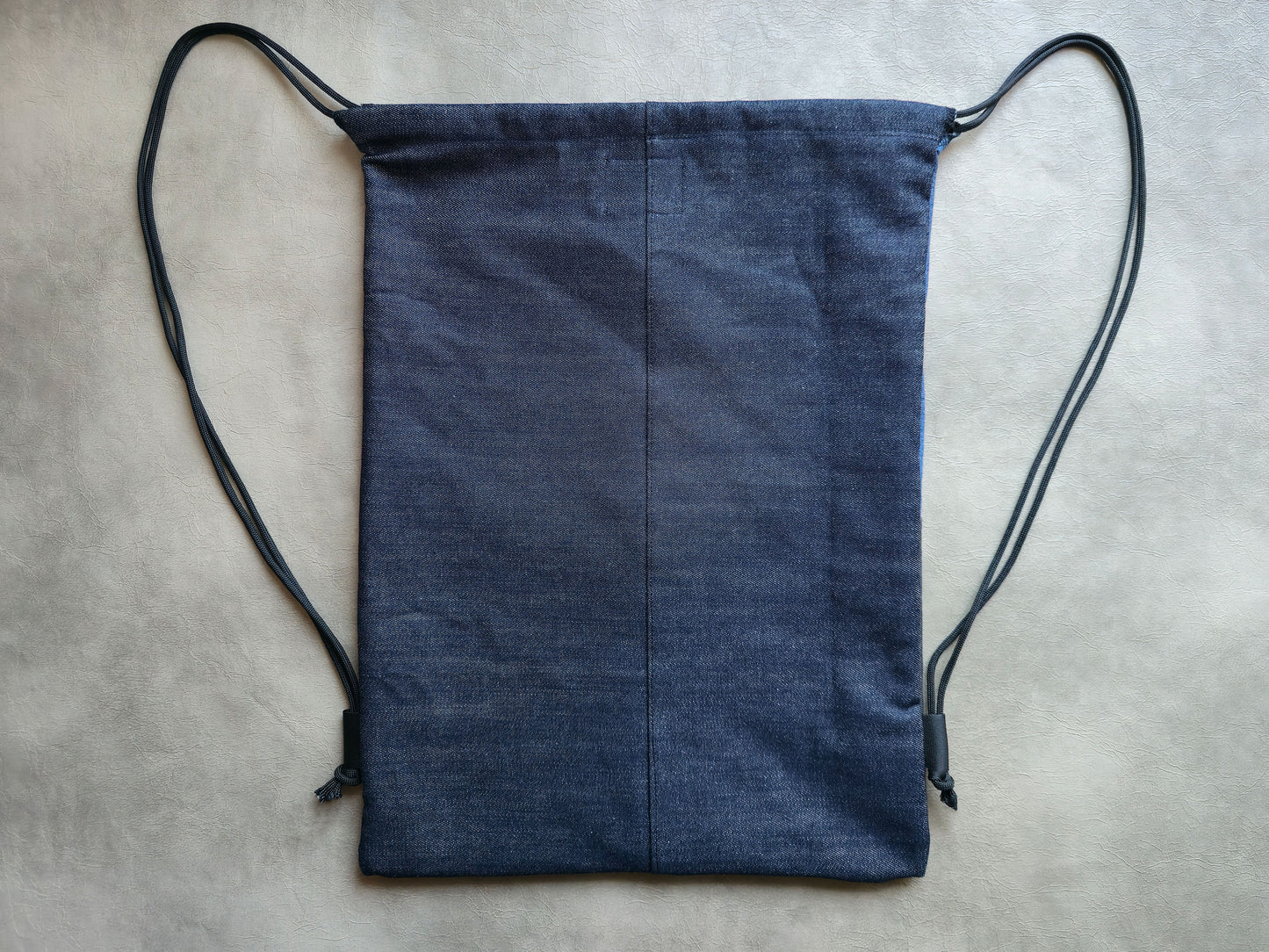 Killer Teddy Bear Drawstring Backpack | Handmade Screen Printed Bag | Upcycled Denim Backpack