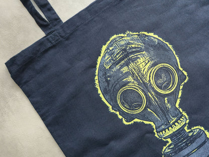 Gasmask Tote Bag | Screen Printed Rat Tote | Cotton Tote Bag