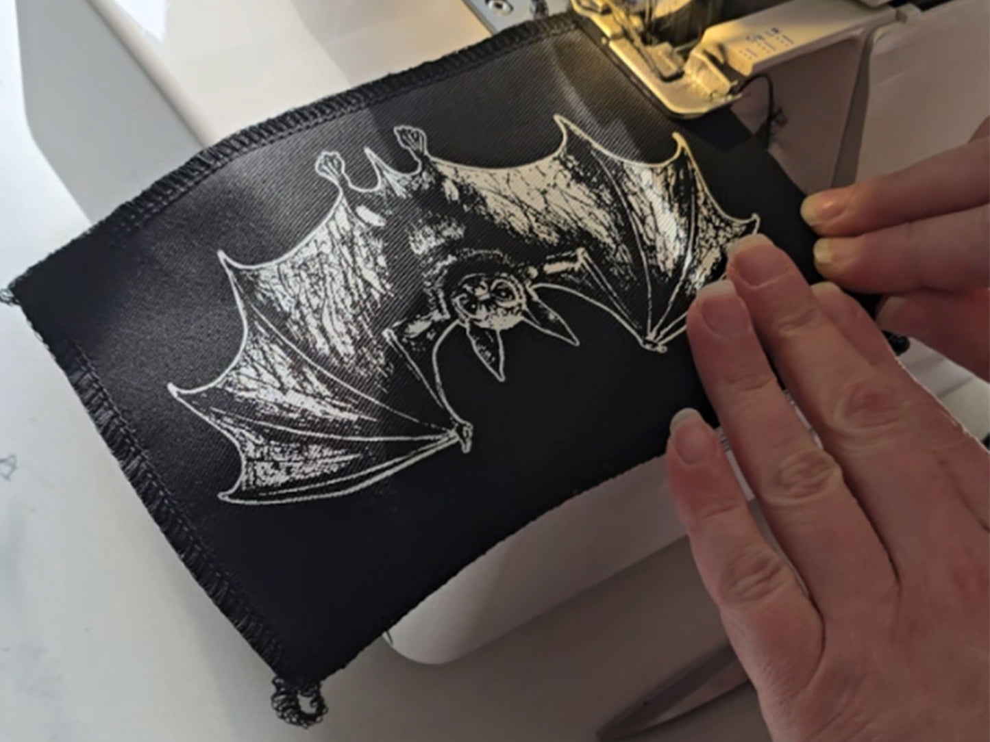 Bat Patch | Handmade Screen Printed Patch | Sew on Patch