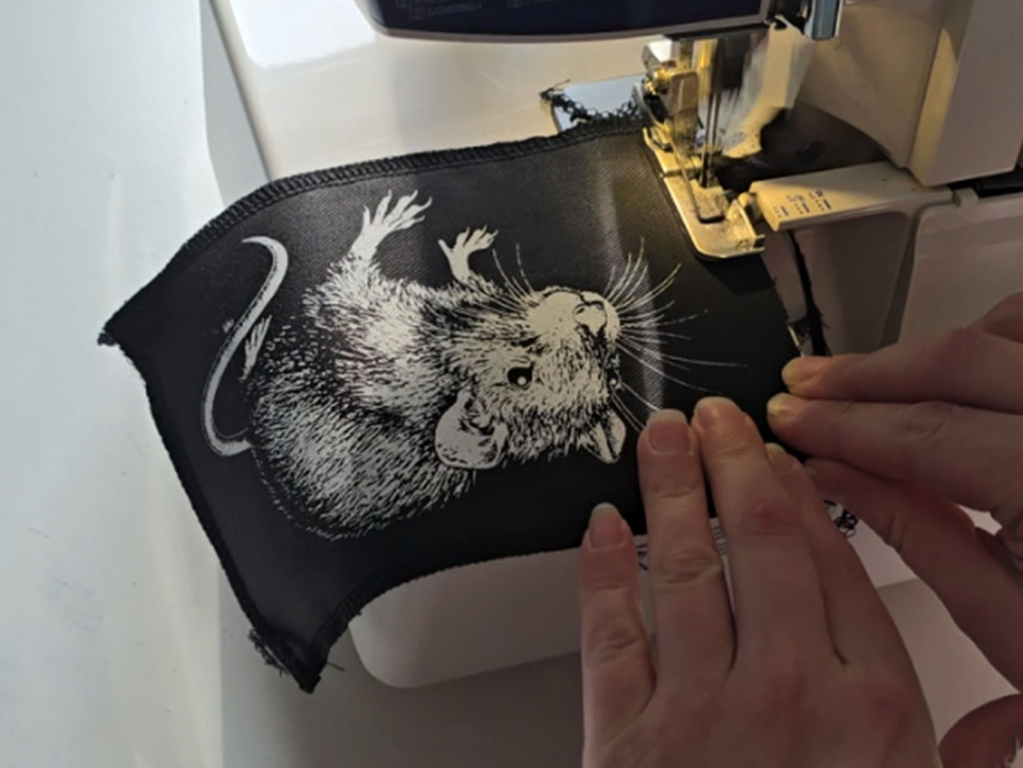 Rat Patch | Handmade Screen Printed Patch | Sew on Patch