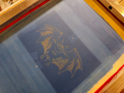 Bat Patch | Handmade Screen Printed Patch | Sew on Patch