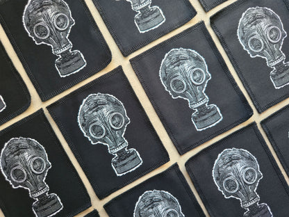 Gas Mask Patch | Handmade Screen Printed Patch | Sew On Patch