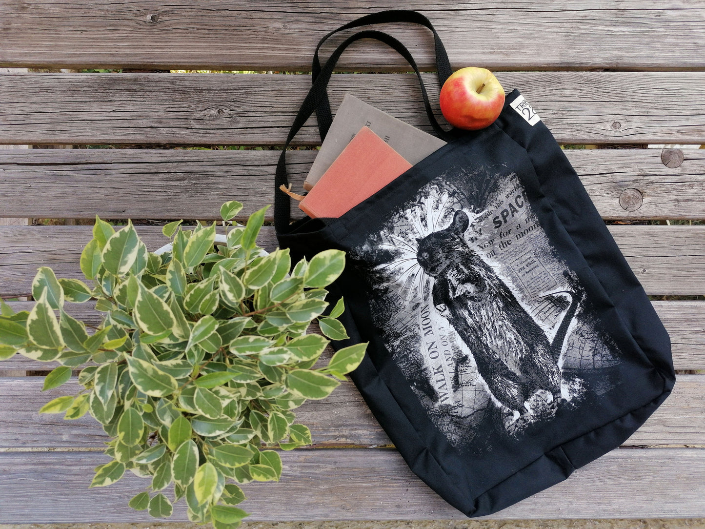 Rat Tote Bag | Unique Screen Printed Tote | Handmade Bag