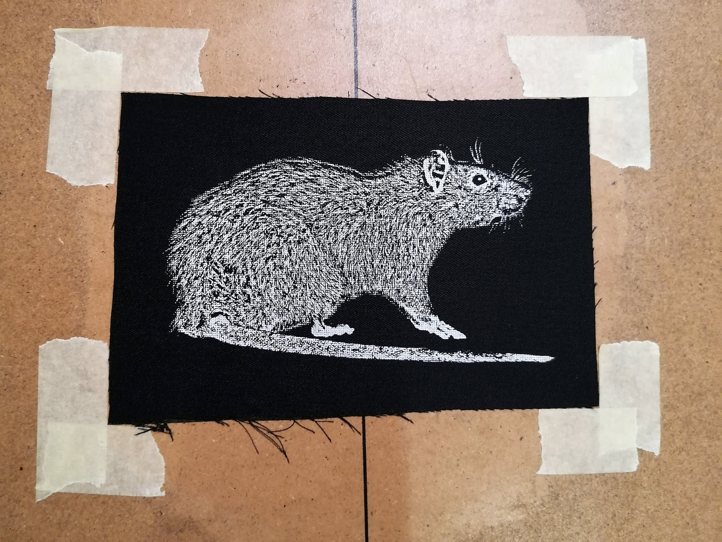 Rat Patch | Screen Printed Patch | High Quality Rodent Patch | Rat Print