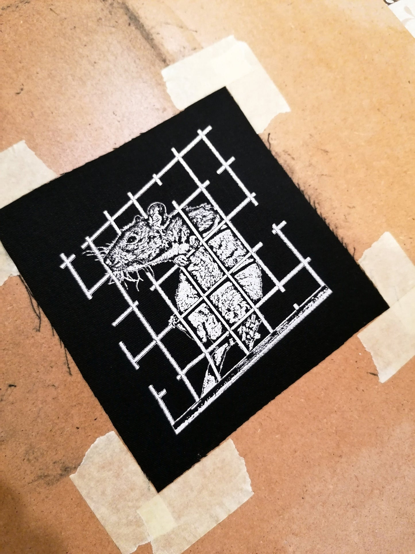 Rat Out Of Cage Patch | Rat Screen Printed | High Quality Patch | Punk Accessories | Clothing Patch