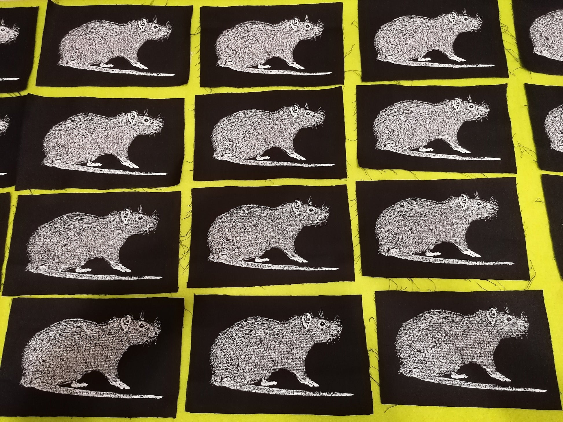 Rat Patch | Screen Printed Patch | High Quality Rodent Patch | Rat Print