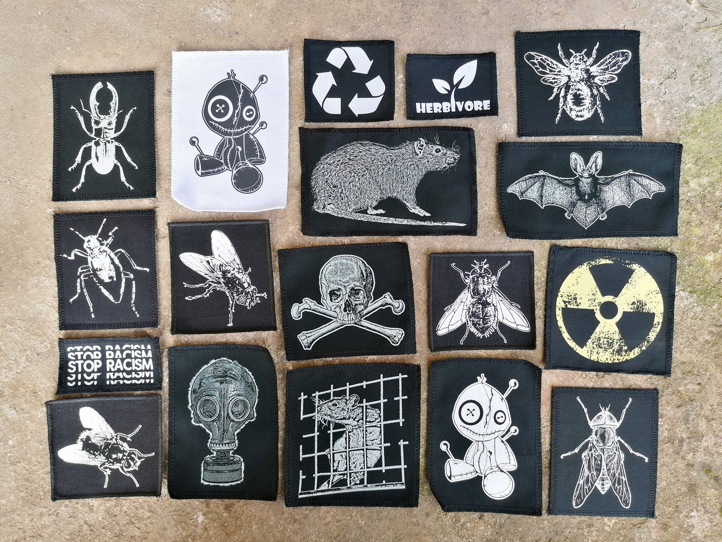 Fly Patch | Screen Printed Patch | Sew on Patch | Insect Patch | Punk Patch