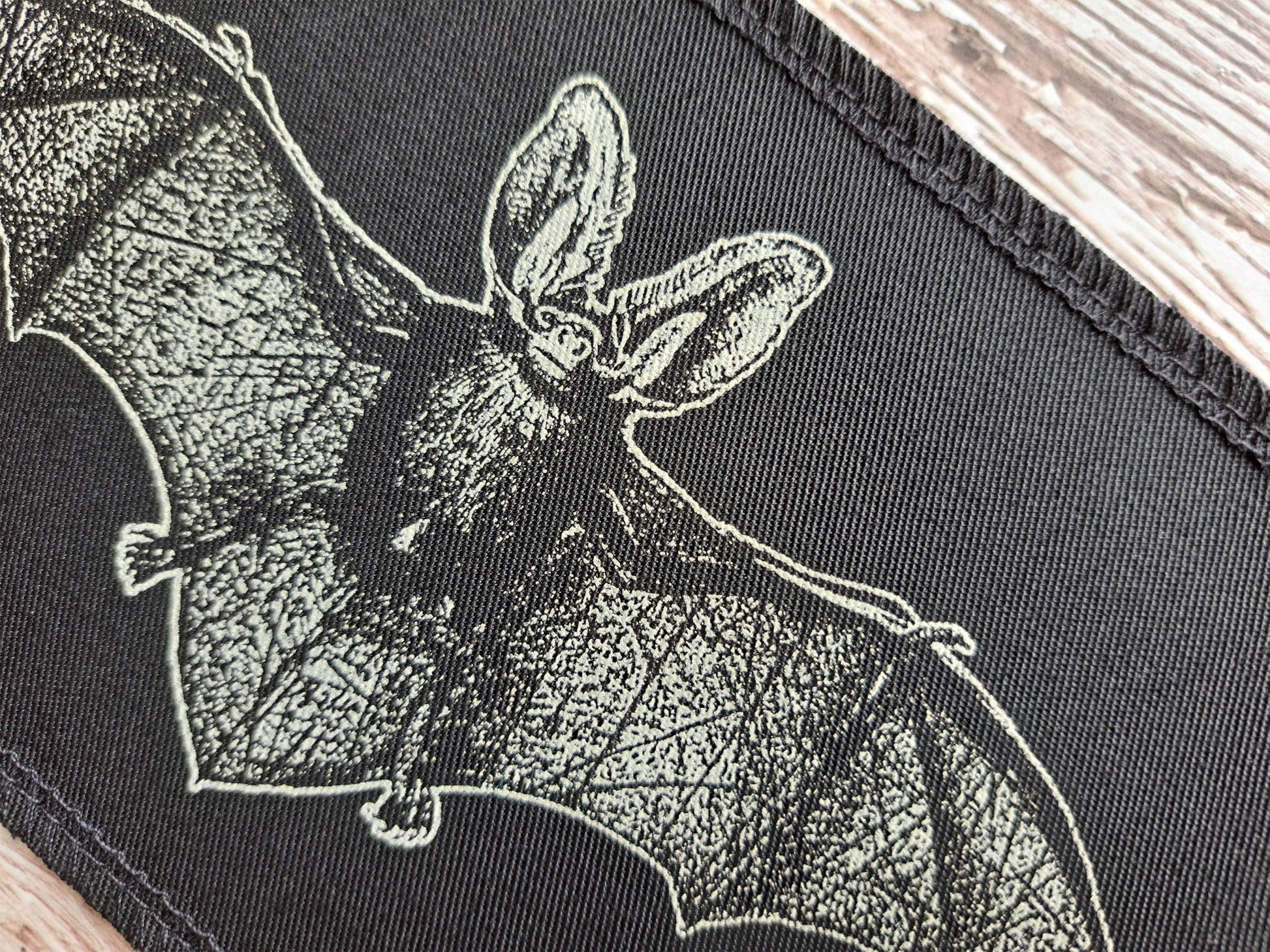 Bat Patch | Handmade Screen Printed Patch | Gothic Punk Psychobilly Patch | Crust Punk Patch | Bat Print | Occult Patch | Gothic Patch