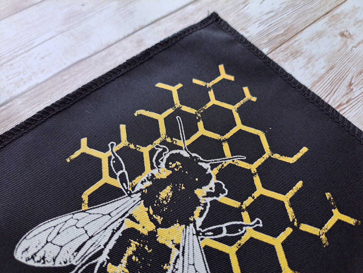 Bee Comb Patch | Screen Printed Patch | High Quality Patch | Bee Lover | Handmade Patch | Bee Print