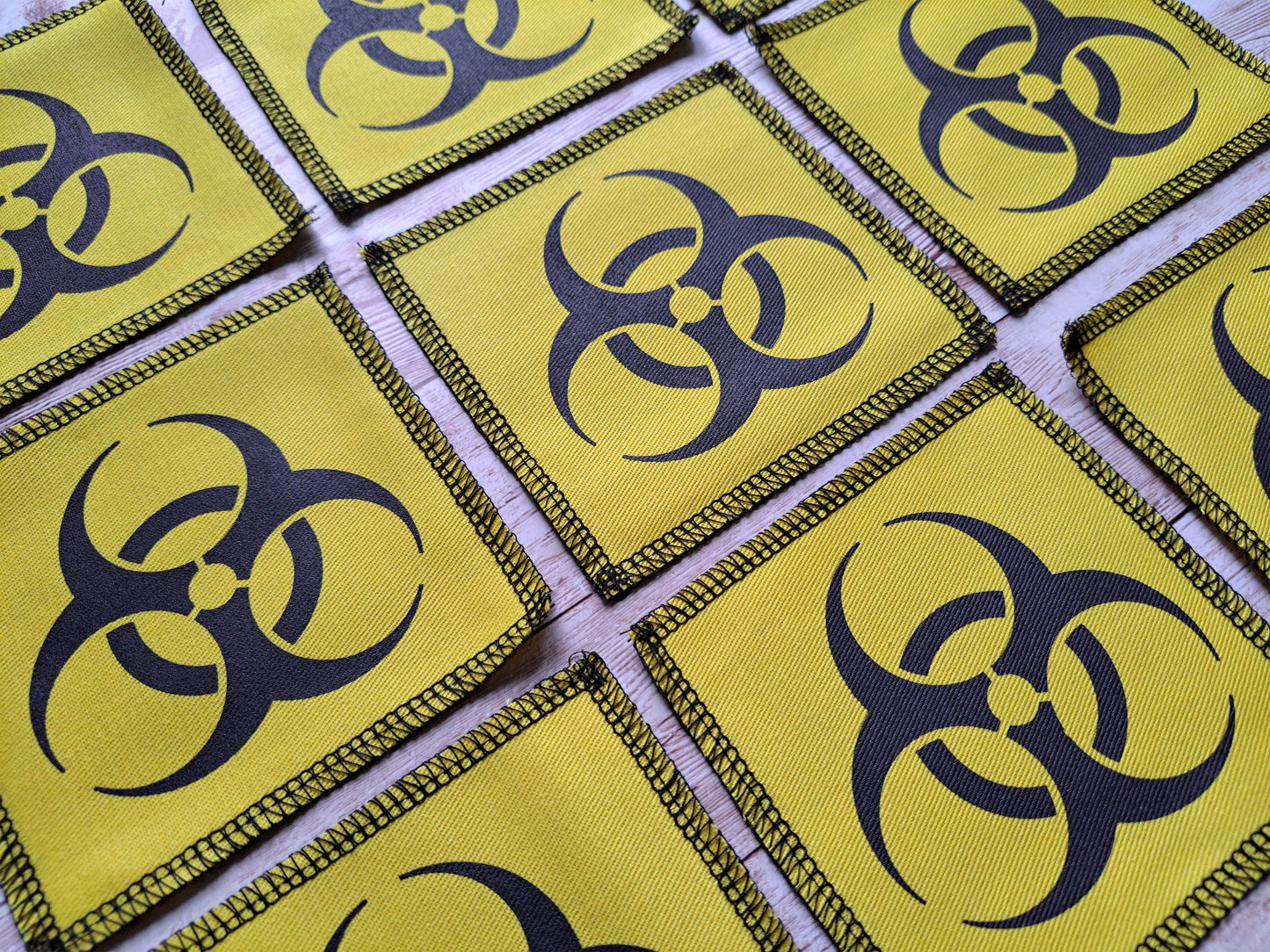 Biohazard Patch | Toxic Patch | Screen Printed Patch | Punk Diy Patch