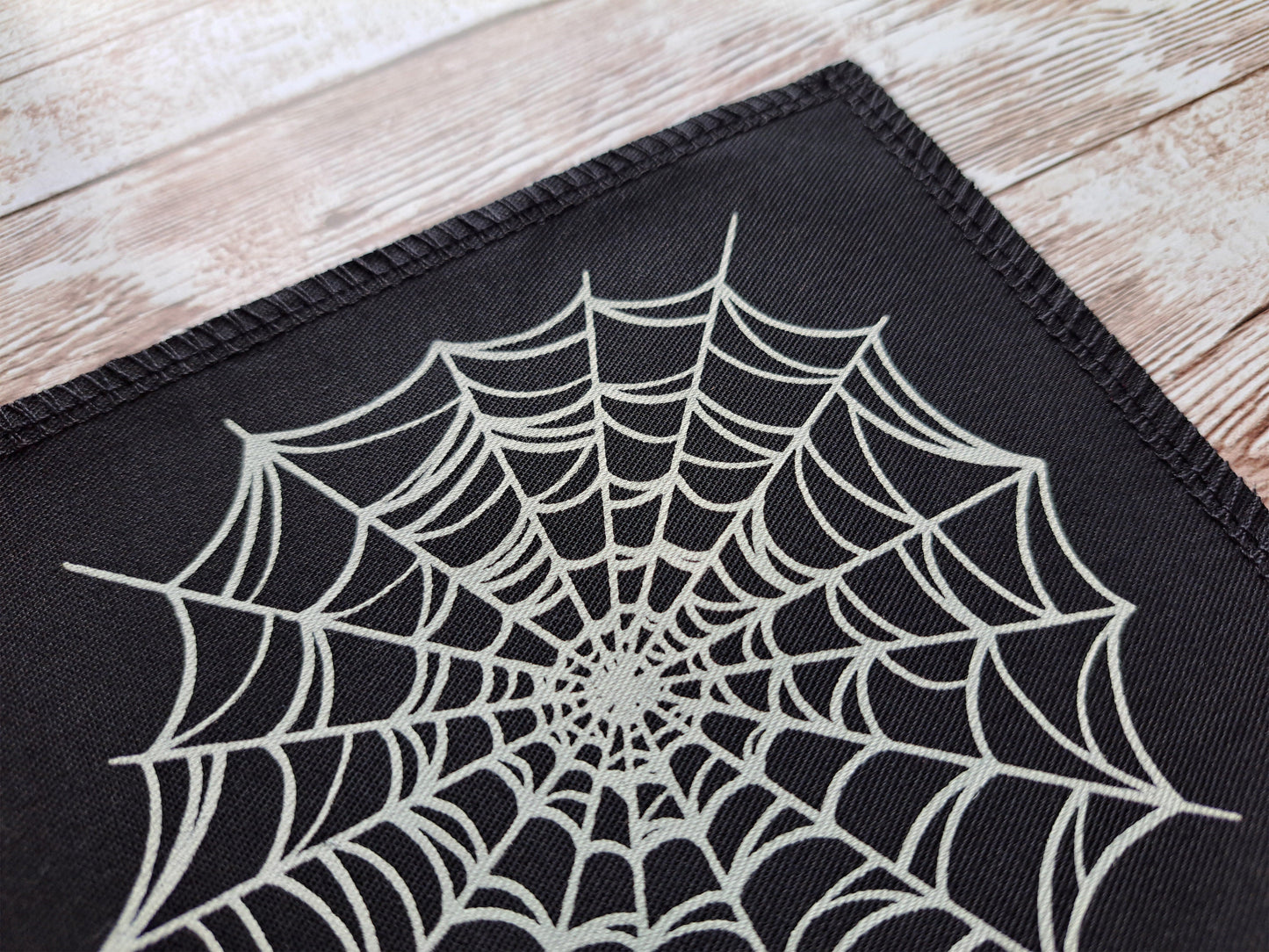 Cobweb Patch | Screen Printed Patch | Spider Web Print | Horror Punk Web |