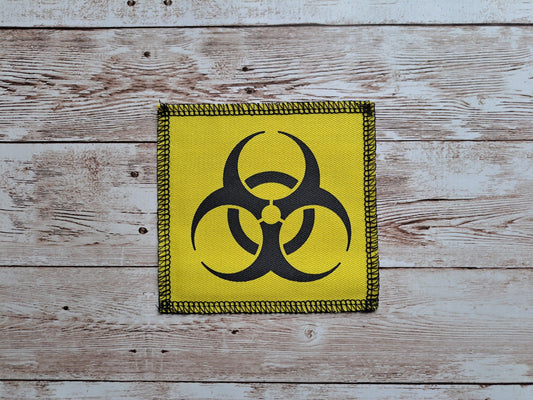 Biohazard Patch | Toxic Patch | Screen Printed Patch | Punk Diy Patch