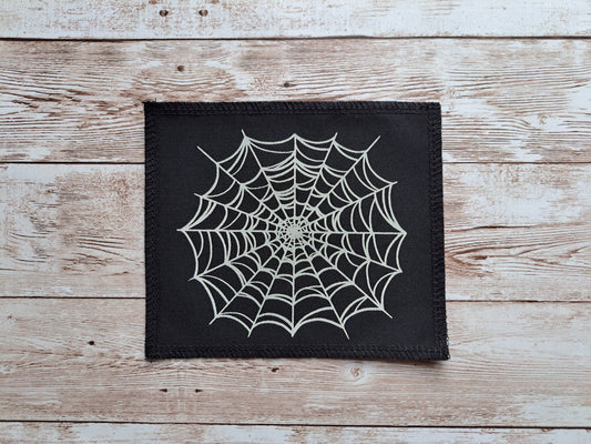 Cobweb Patch | Screen Printed Patch | Spider Web Print | Horror Punk Web |