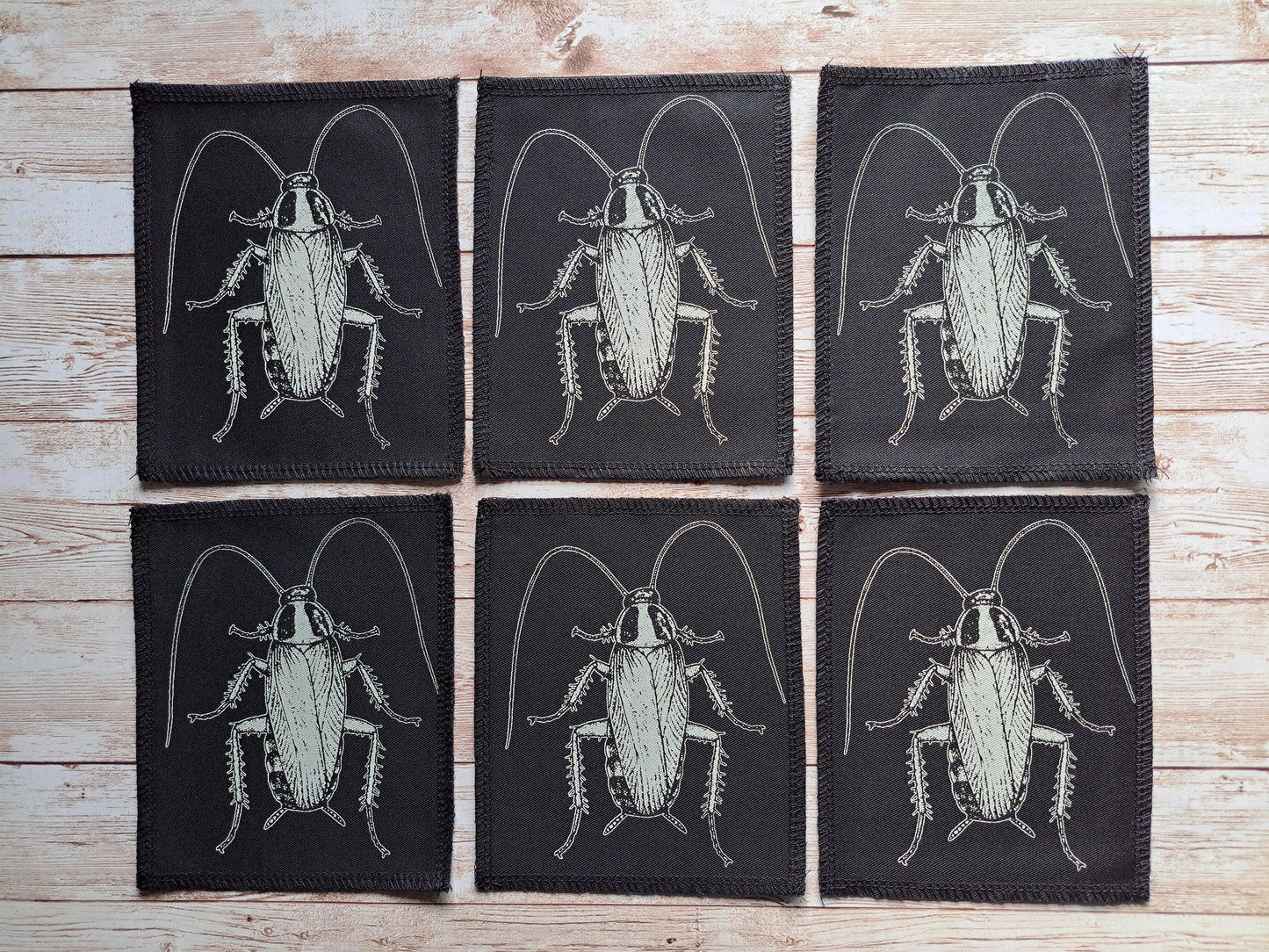 Cockroach Patch | Screen Printed Patch | Sew On Patch | Insect Patch