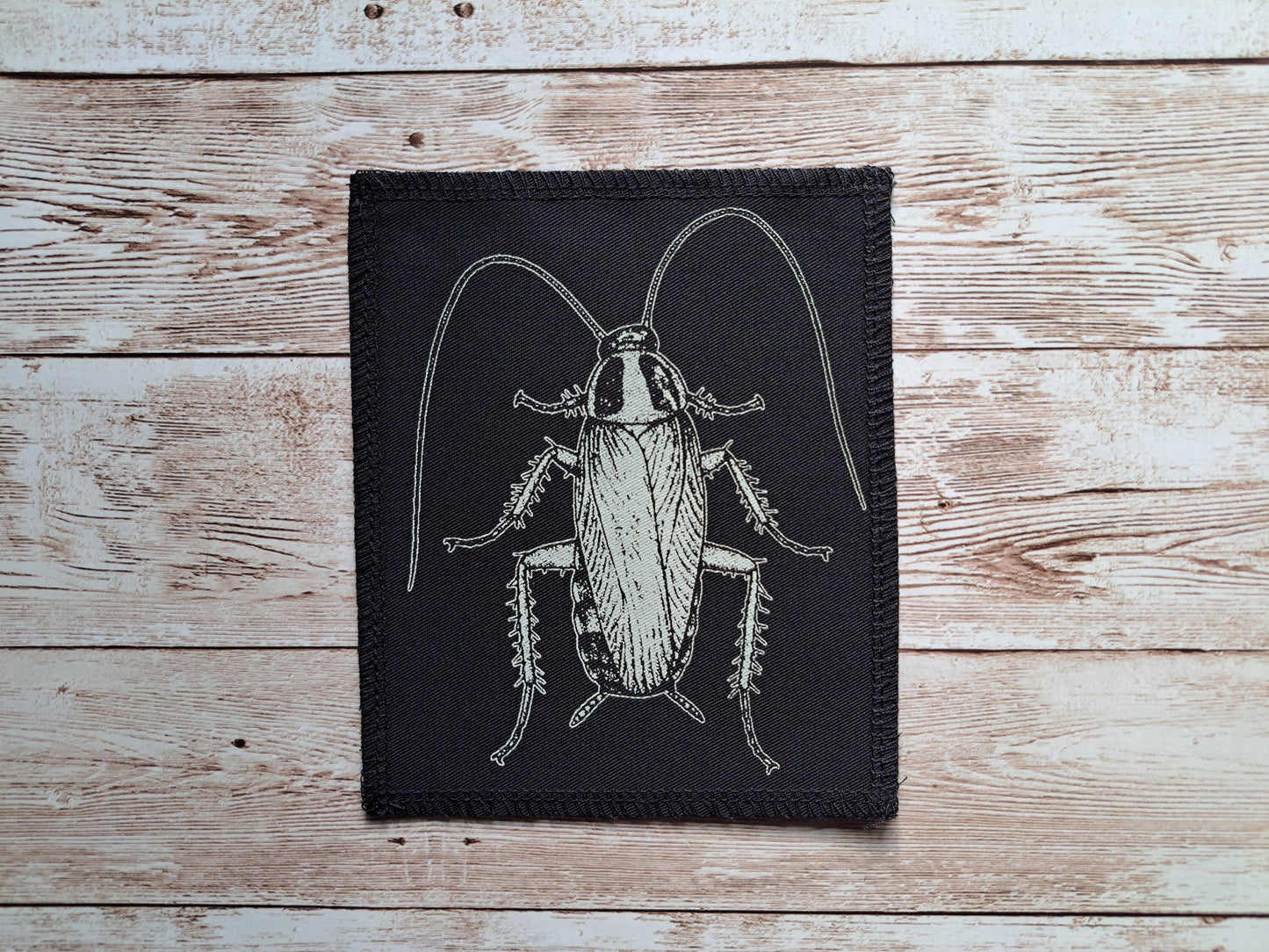 Cockroach Patch | Screen Printed Patch | Sew On Patch | Insect Patch