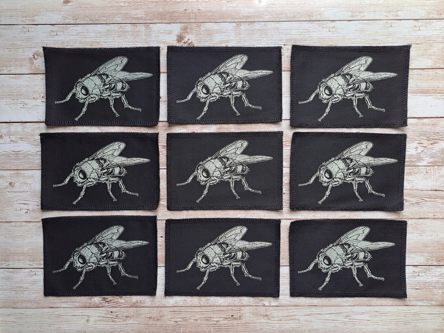 Fly Patch | Screen Printed Patch | Sew on Patch | Insect Patch | Punk Patch