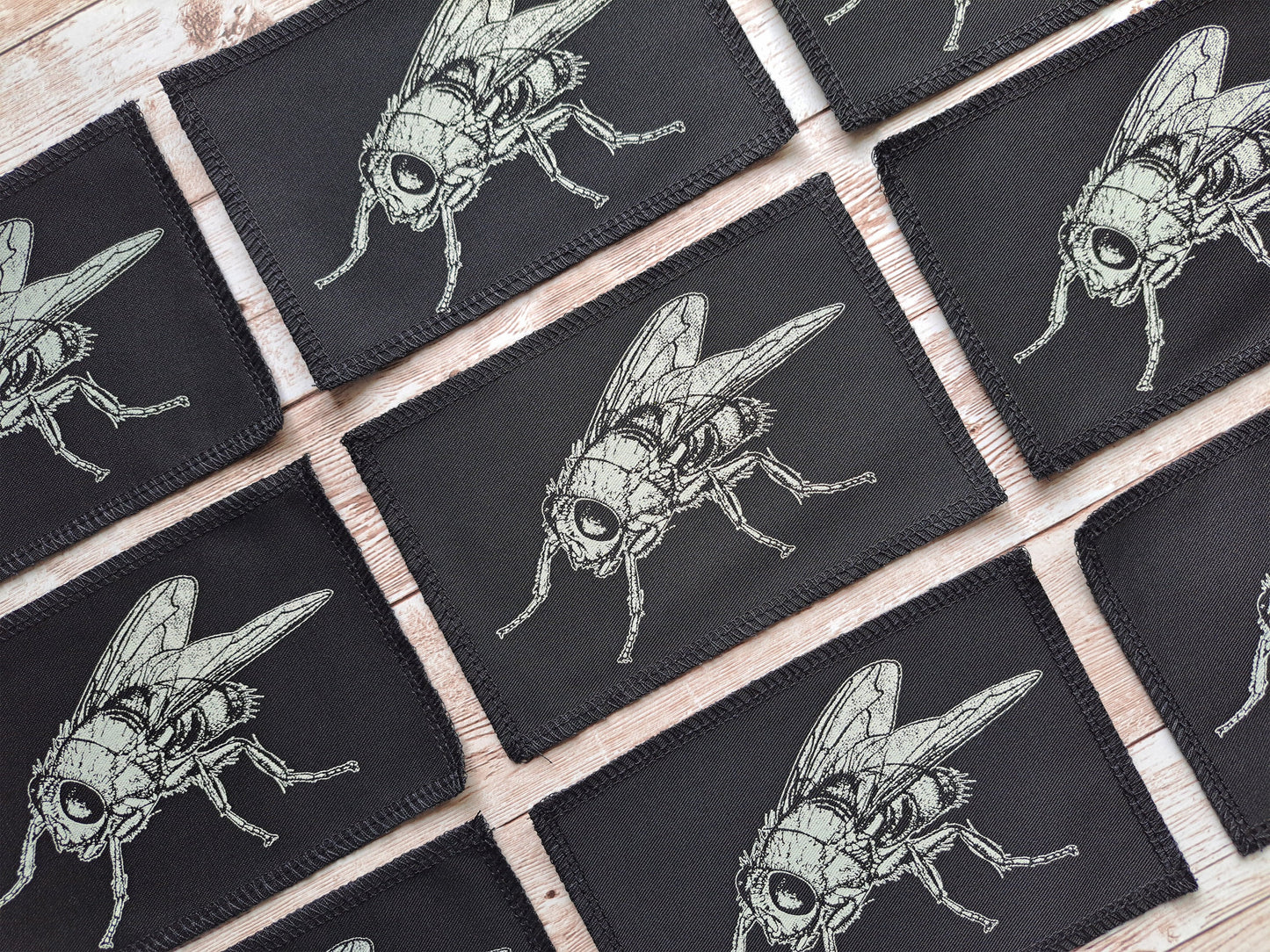 Fly Patch | Screen Printed Patch | Sew on Patch | Insect Patch | Punk Patch