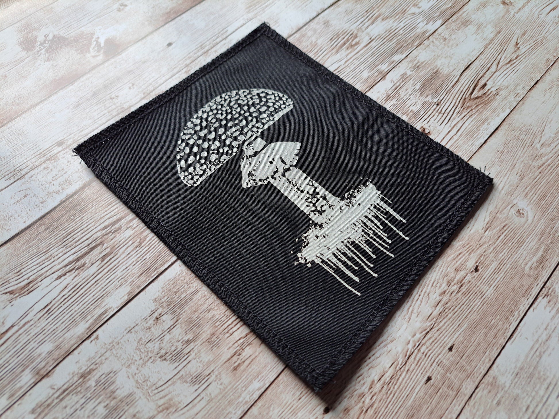 Toadstool Mushroom Patch | Amanita Muscaria | Screen Printed Patch | Sew On Patch | Poison Fungi Patch