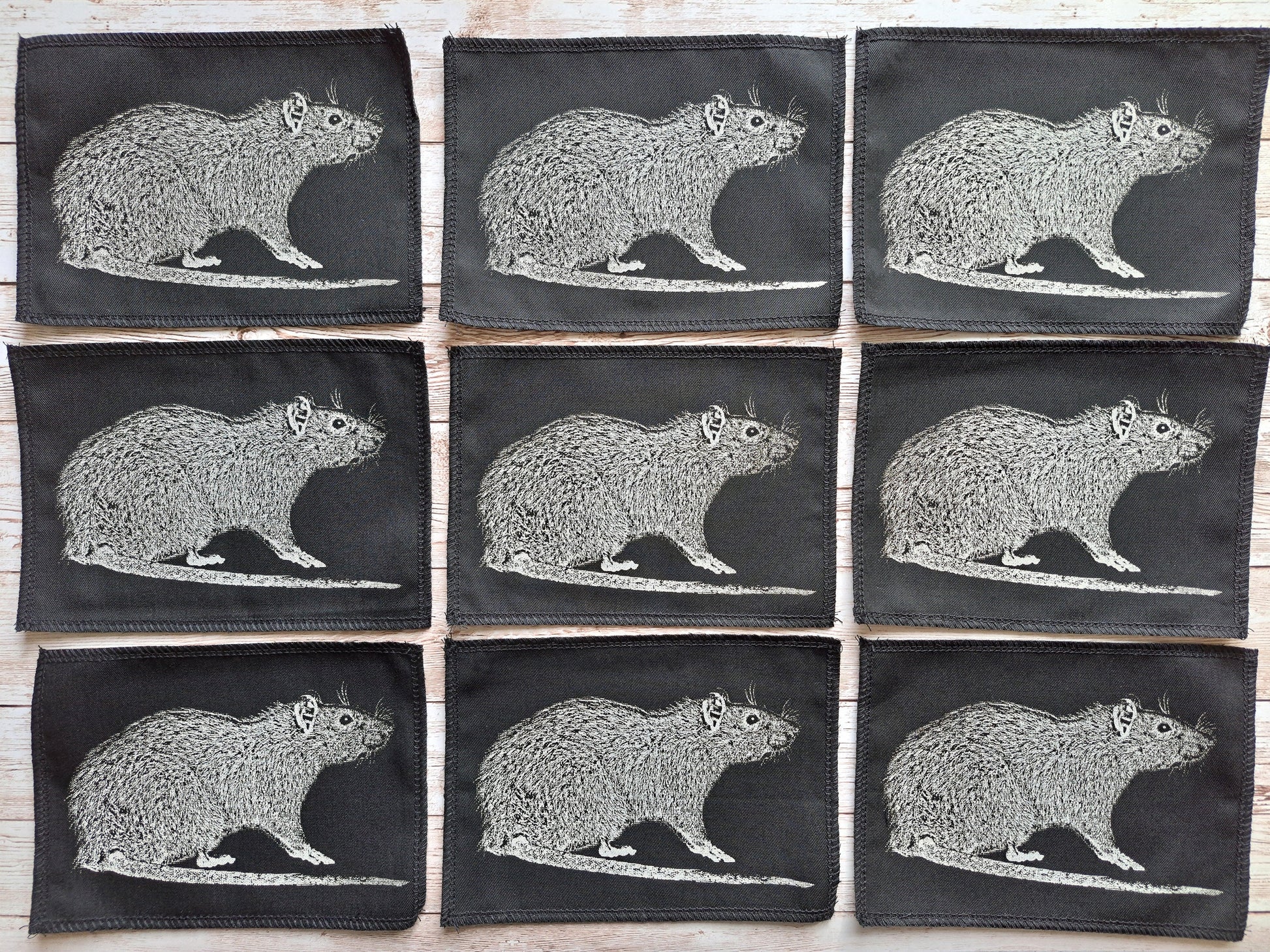 Rat Patch | Screen Printed Patch | High Quality Rodent Patch | Rat Print