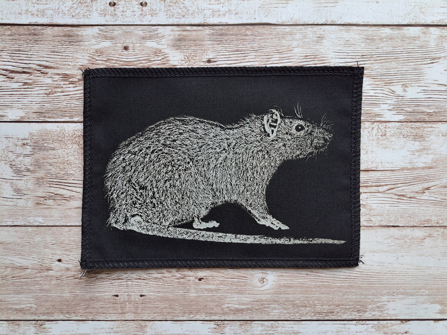 Rat Patch | Screen Printed Patch | High Quality Rodent Patch | Rat Print