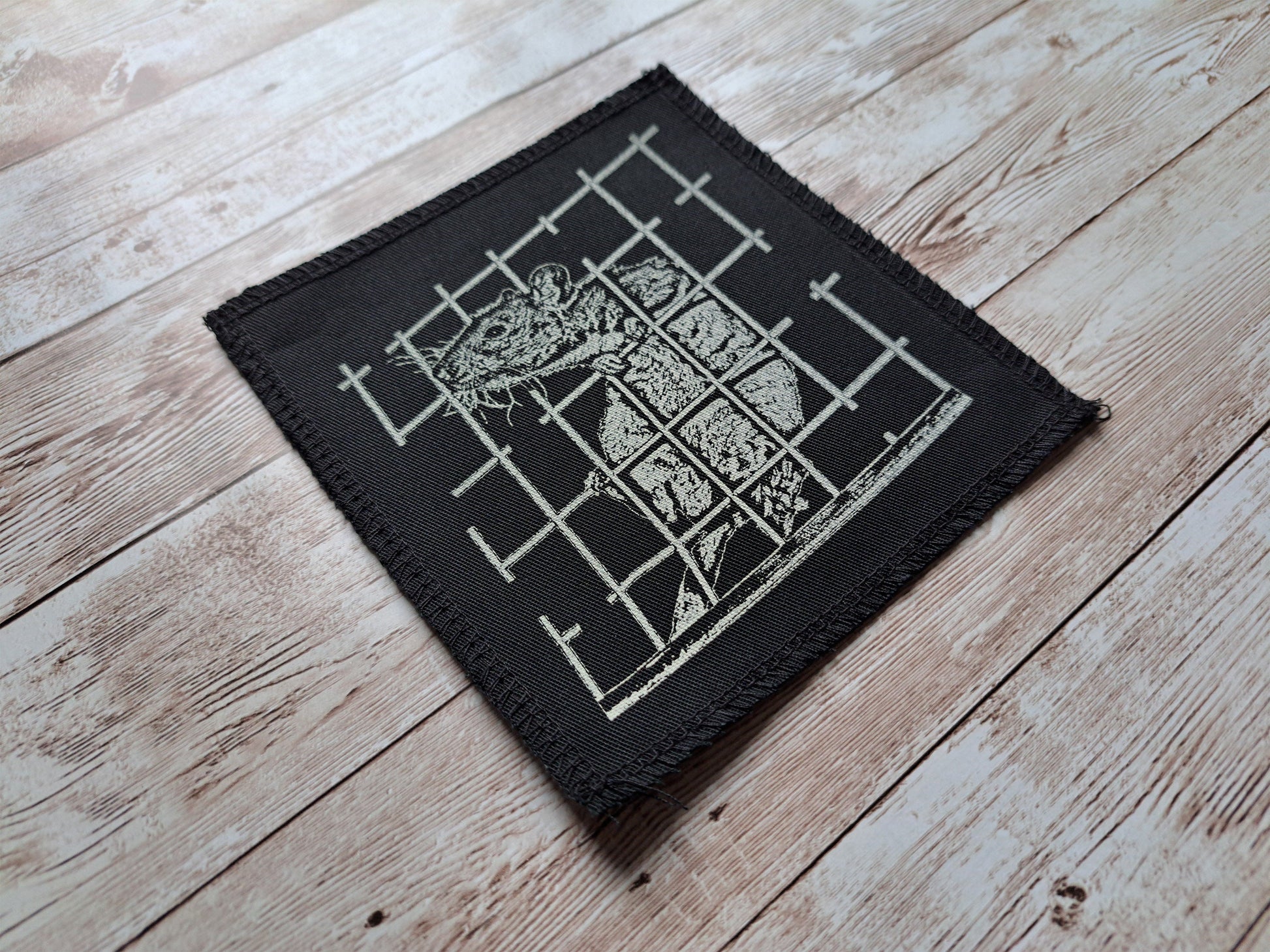 Rat Out Of Cage Patch | Rat Screen Printed | High Quality Patch | Punk Accessories | Clothing Patch