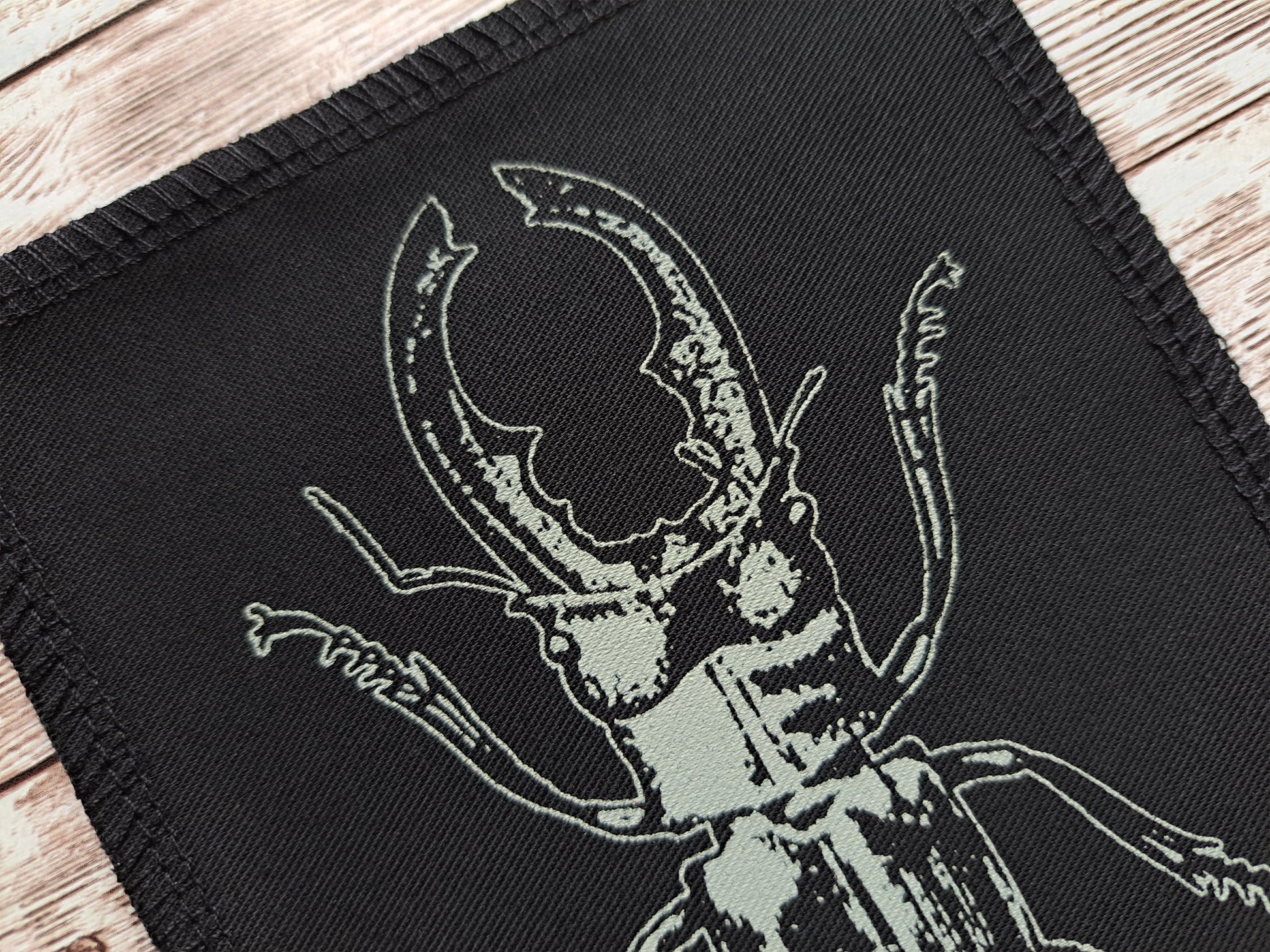 Stag Beetle Patch | Screen Printed Patch | Sew On Patch | Horned Bug Patch