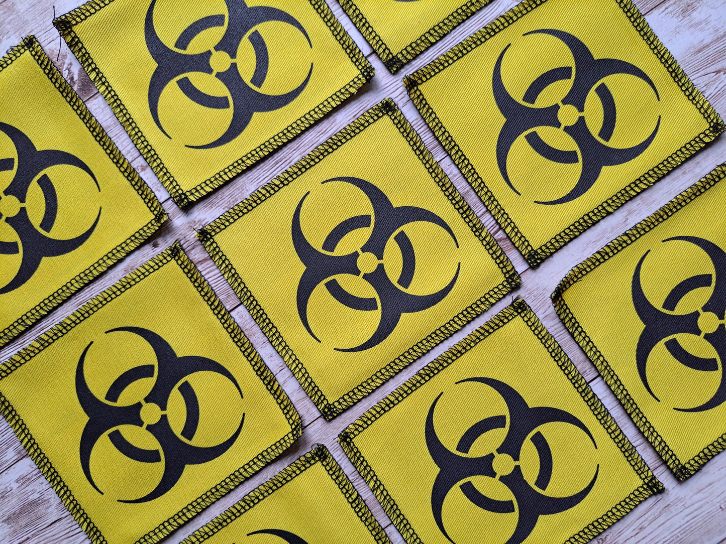 Biohazard Patch | Toxic Patch | Screen Printed Patch | Punk Diy Patch