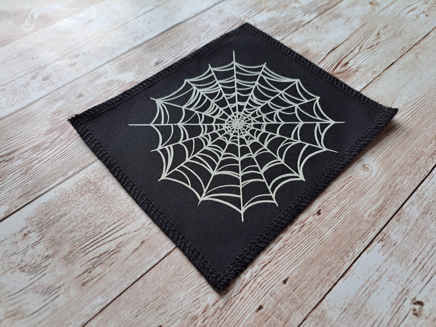 Cobweb Patch | Screen Printed Patch | Spider Web Print | Horror Punk Web |