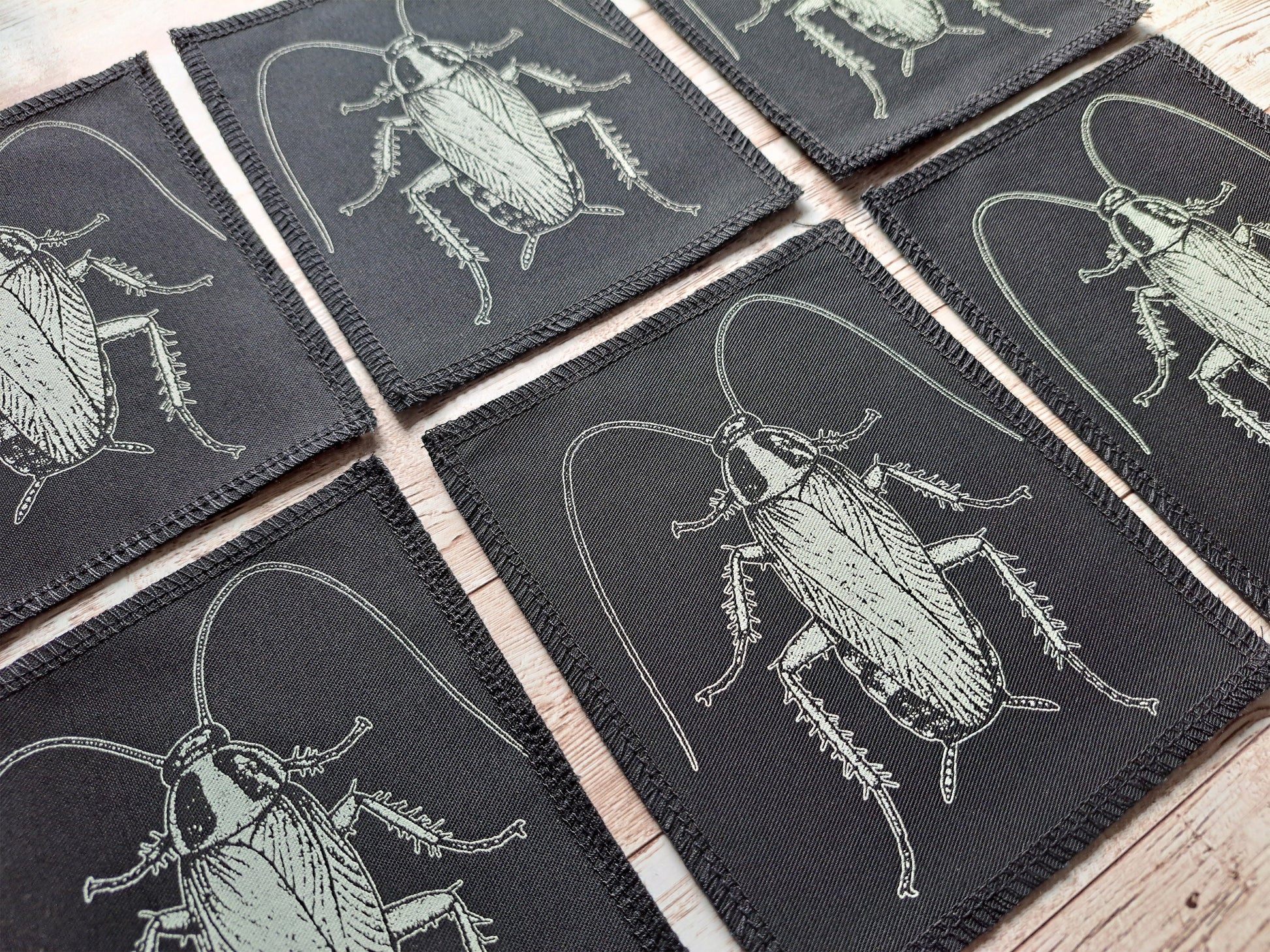 Cockroach Patch | Screen Printed Patch | Sew On Patch | Insect Patch