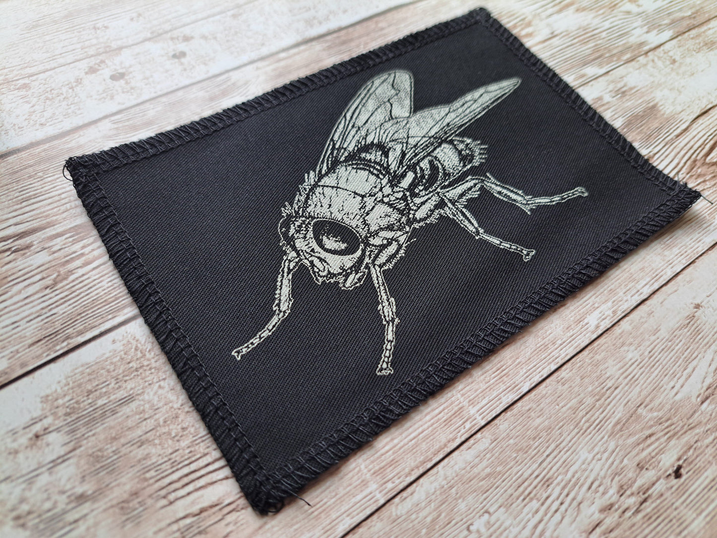 Fly Patch | Screen Printed Patch | Sew on Patch | Insect Patch | Punk Patch