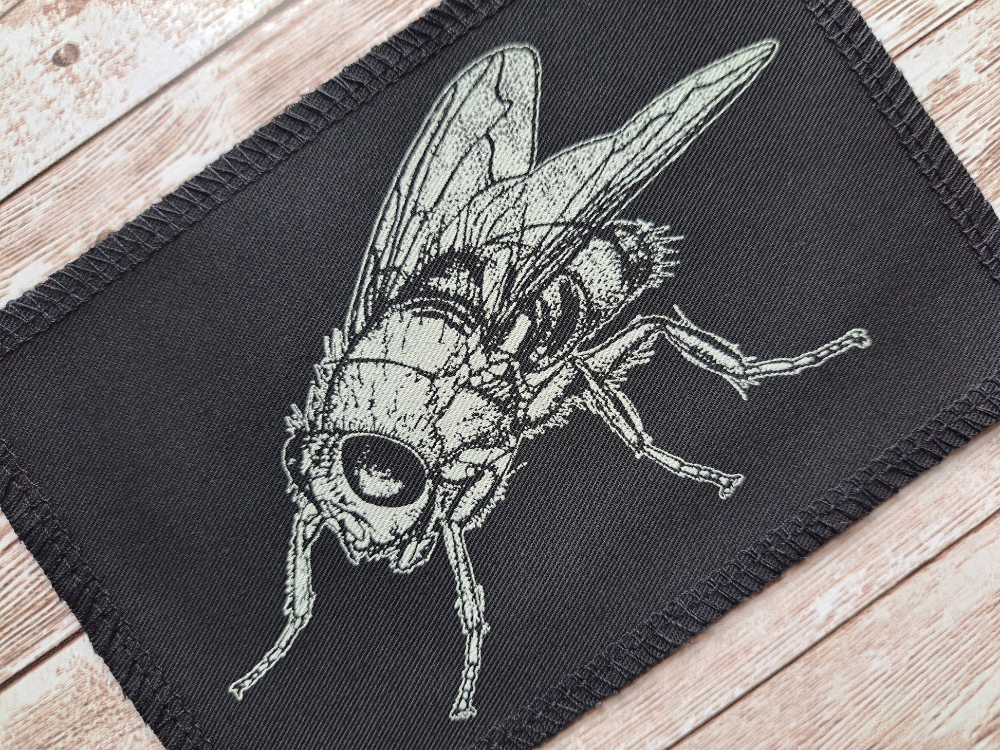 Fly Patch | Screen Printed Patch | Sew on Patch | Insect Patch | Punk Patch