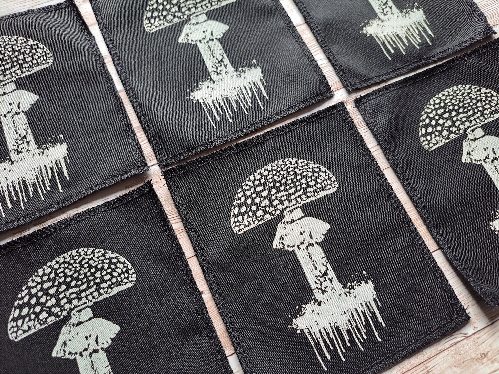 Toadstool Mushroom Patch | Amanita Muscaria | Screen Printed Patch | Sew On Patch | Poison Fungi Patch